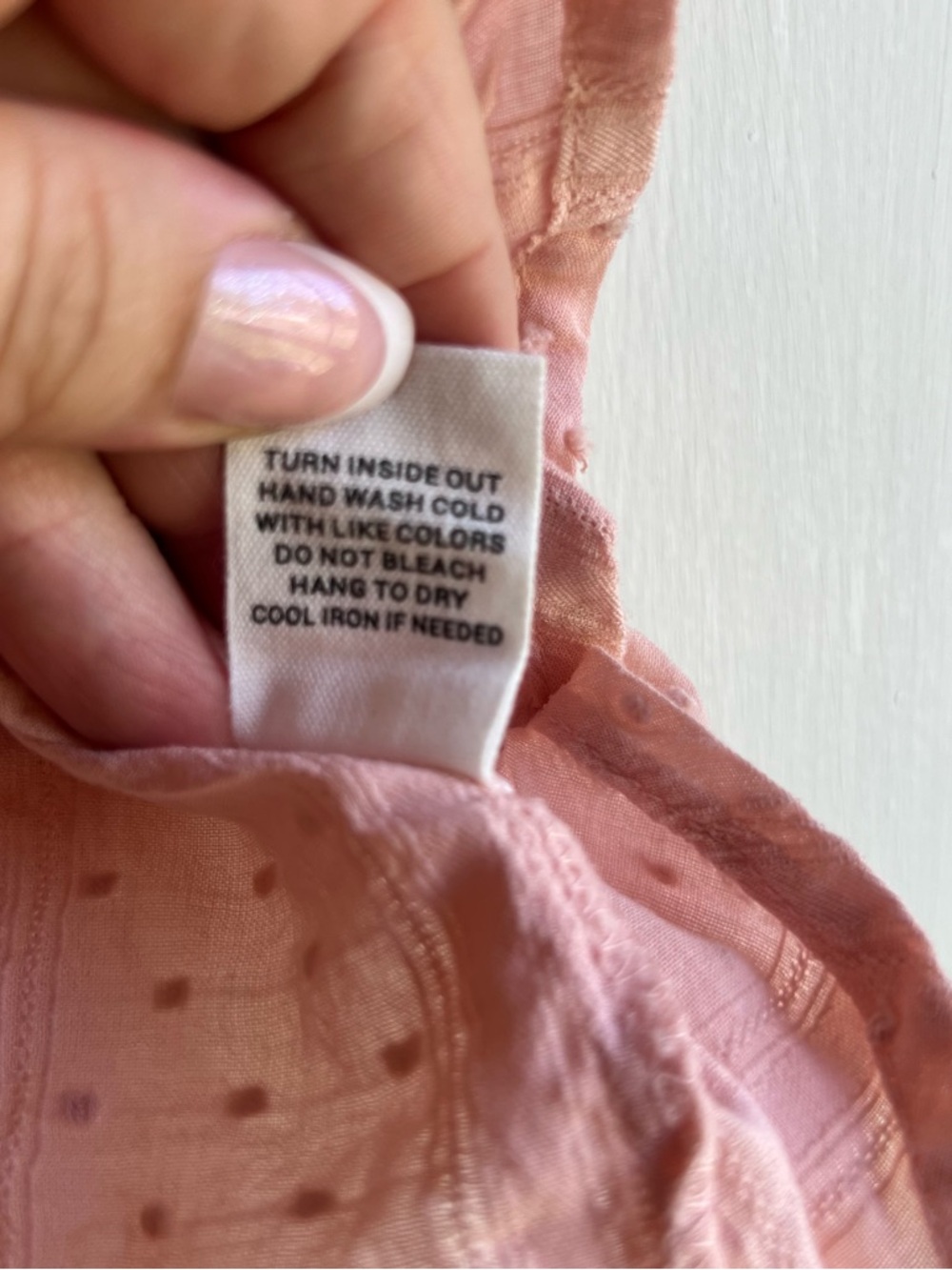 Anthropologie MINE Blush Pink Eyelet Button-Front Cami - Picture 5 of 11